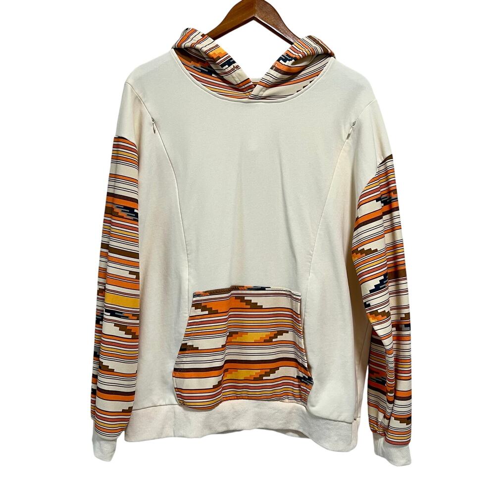 GiftifyMama Southwestern Aztec Nursing Hoodie Hidden Zippers Boho XL